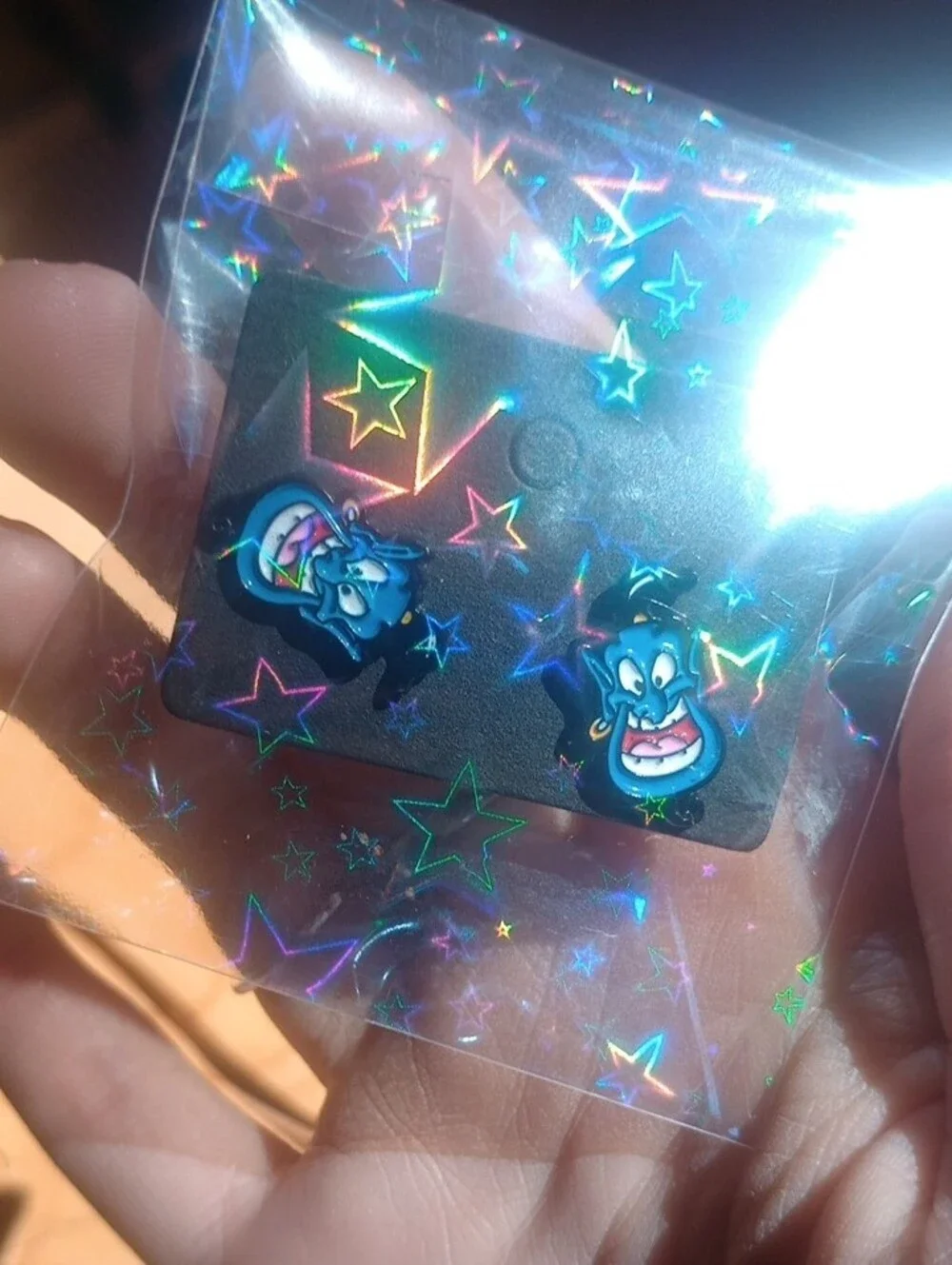 $8 Each Or Bundle 5/$20 Blue Genie Face Inspired Stud Earrings